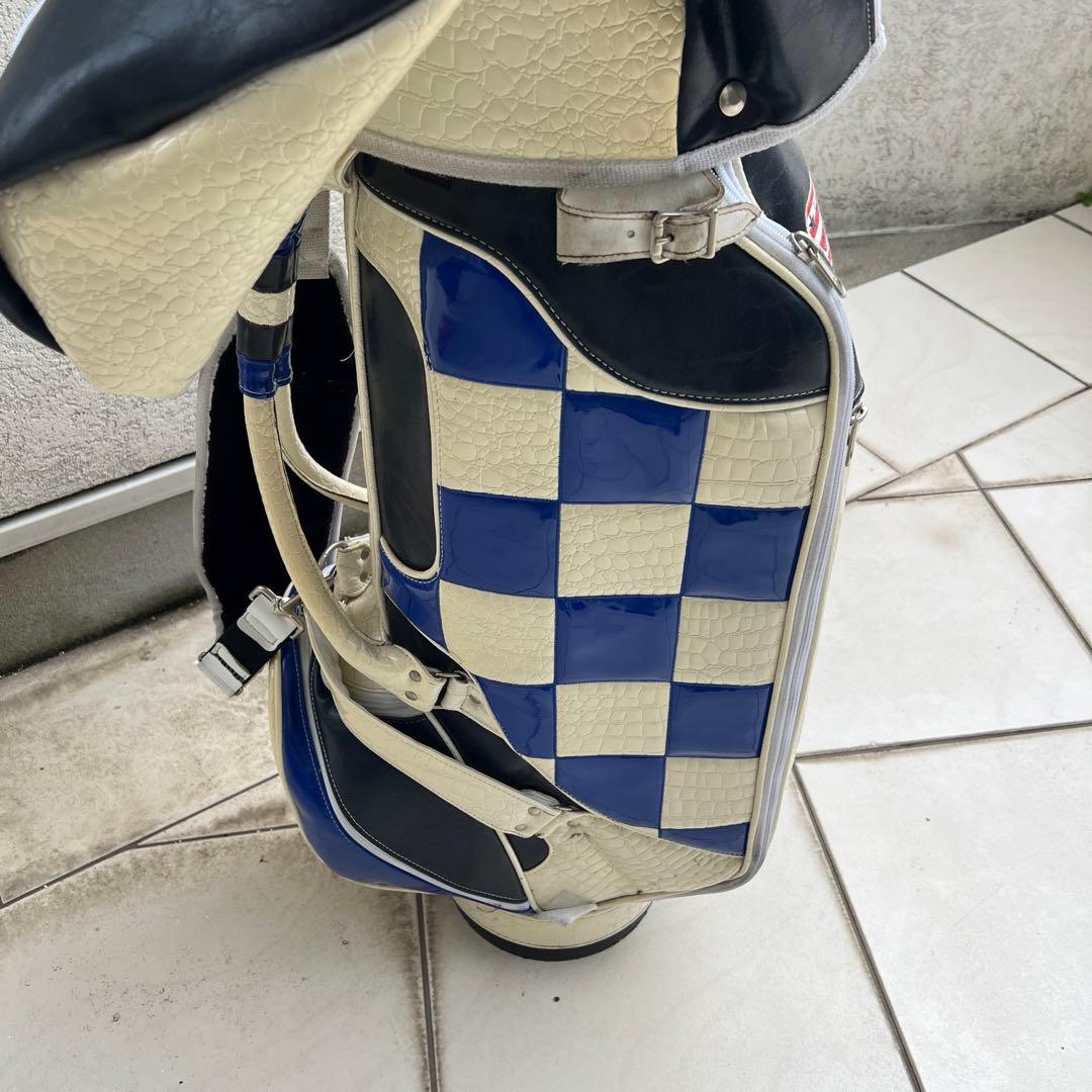 BELDING キャディバッグ ホワイト/ブルー