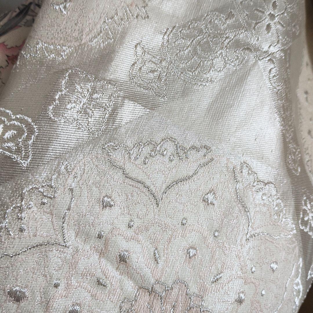 成人式正絹振袖フルセット　ベビーピンク　ラメ　　上品　豪華　光沢