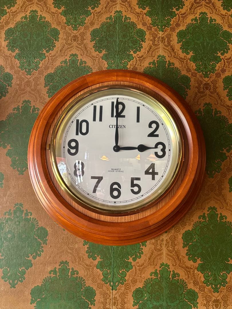 CITIZEN 掛時計 ブラウン 昭和レトロ 喫茶