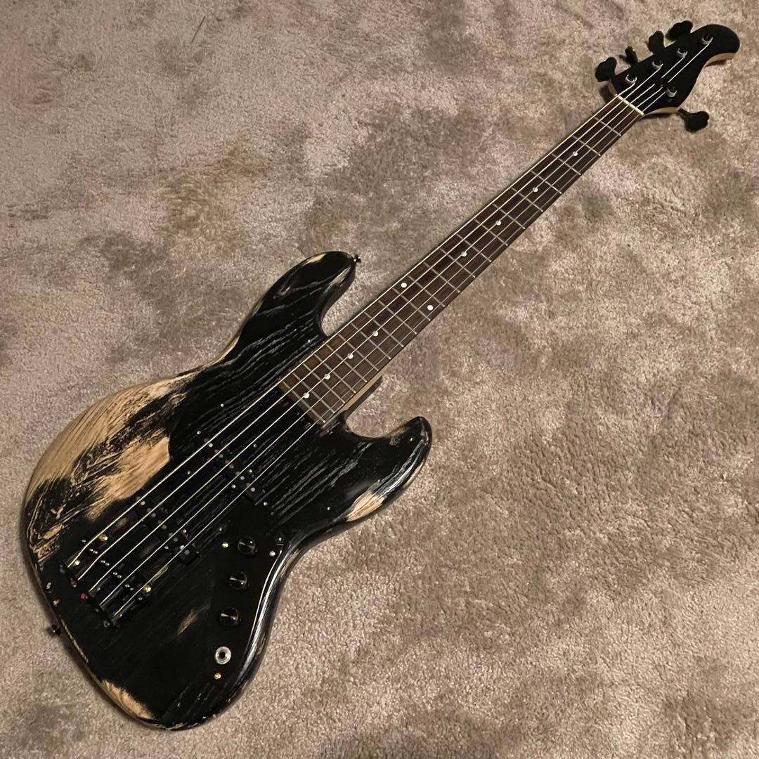 FGN フジゲン 5弦ベース サドウスキーピックアップ アッシュボディ ブラック