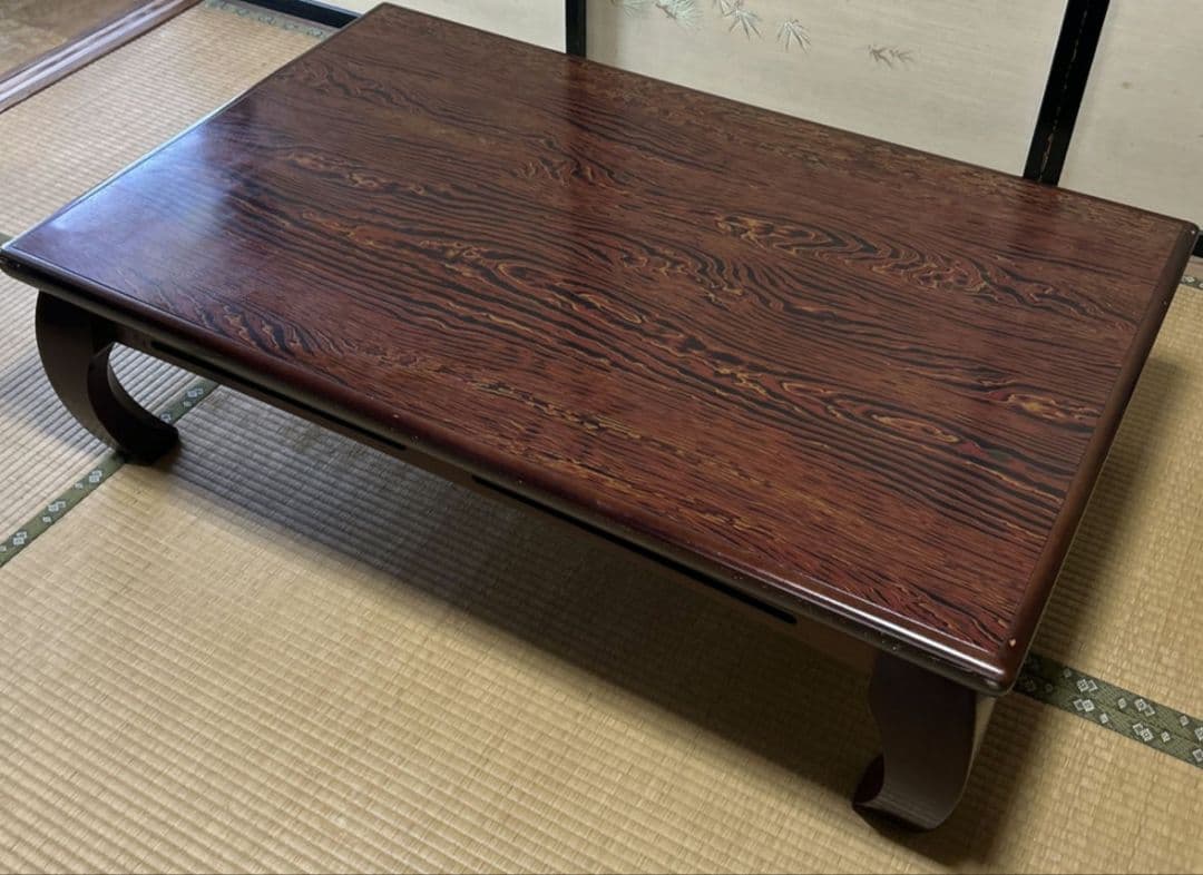木製ダークブラウン座卓　和風テーブル