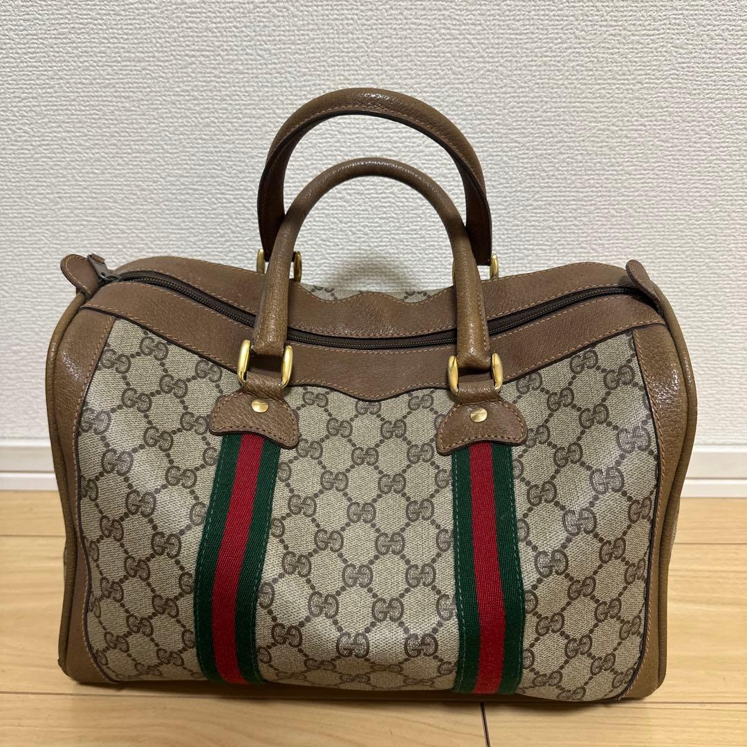 【美品】オールドGucciボストンバッグ