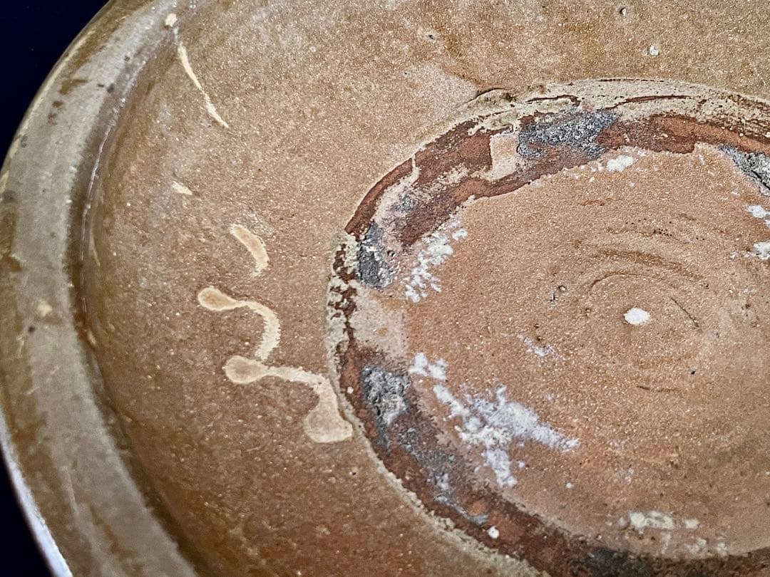 割引❣️【傷みなし】「祖」 古瀬戸 石皿 蛇の目 釉剥ぎ 特大 （121A①）