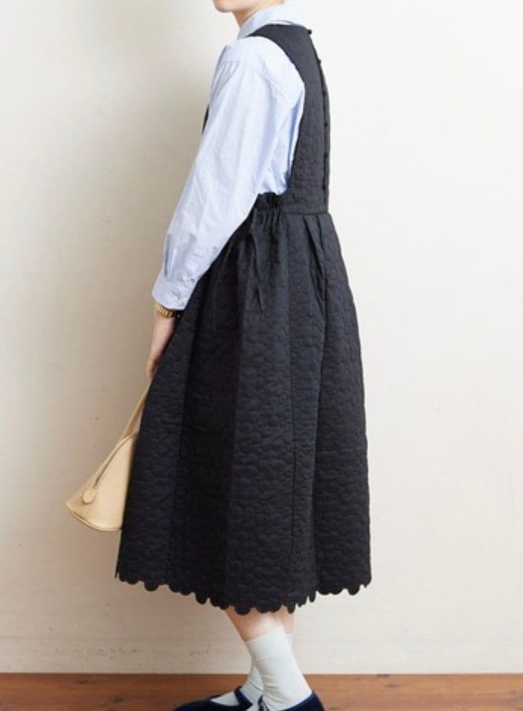 bulle de savon　ビュルデサボン　はなとまる　キルティングワンピース