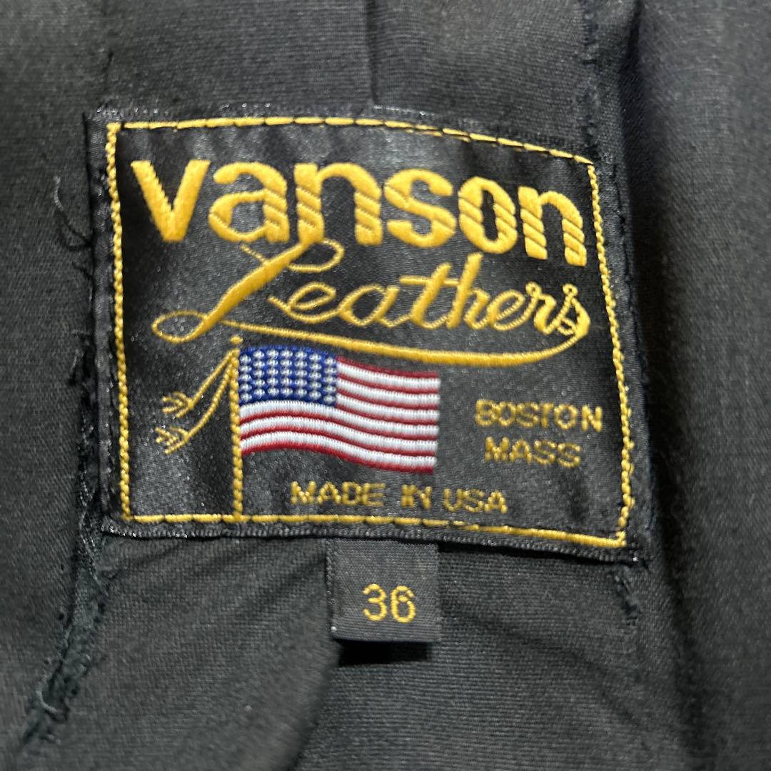 美品 VANSON シングルライダース ENFIELD メンズ 36(S)