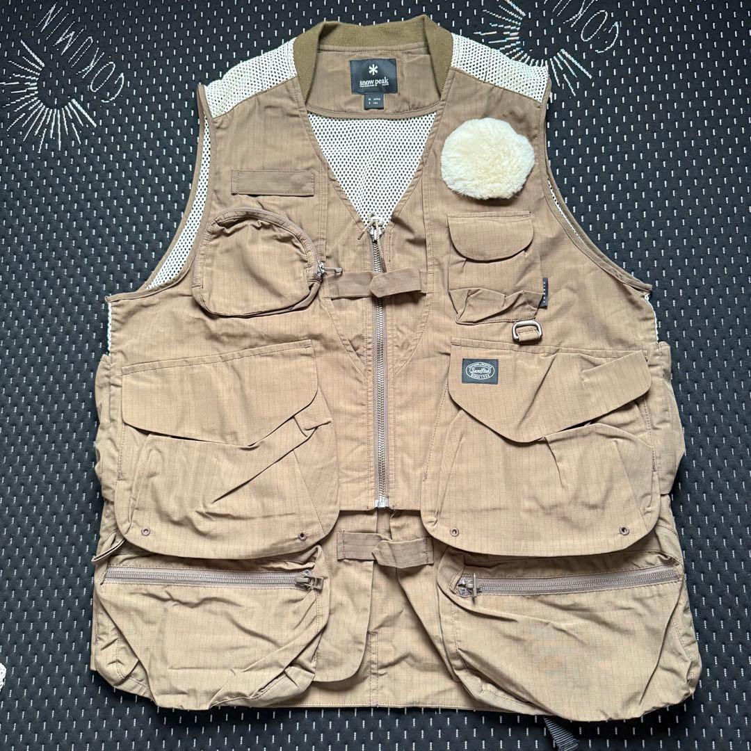  peak スノーピーク フィッシングベスト ブラウン M