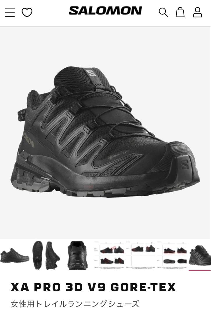 SALOMON XA PRO 3D V9 GORE-TEX ブラック