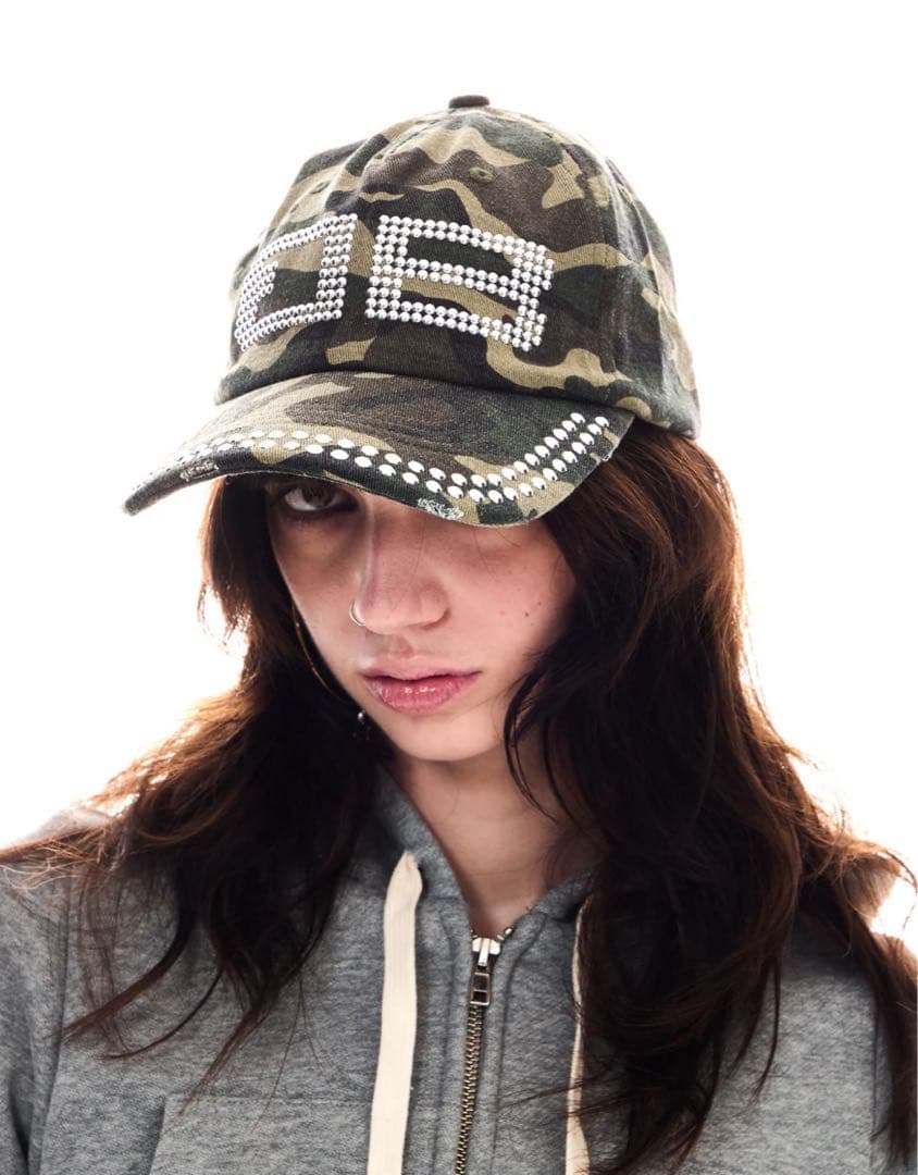 帽子 BEEDEN STUDS DAMAGE CAP