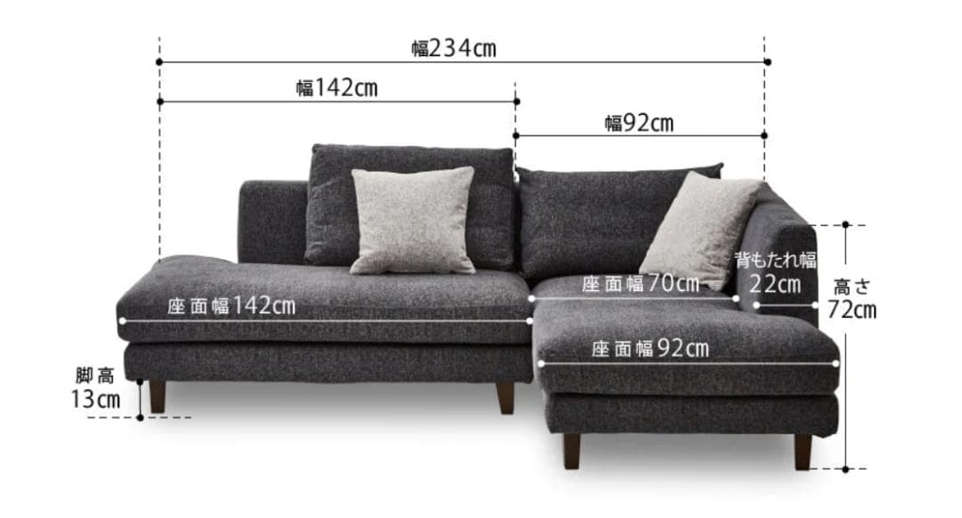 【新品半額・引き取り限定】定価10万円→4.5万円！関家具カウチソファレイモンズ