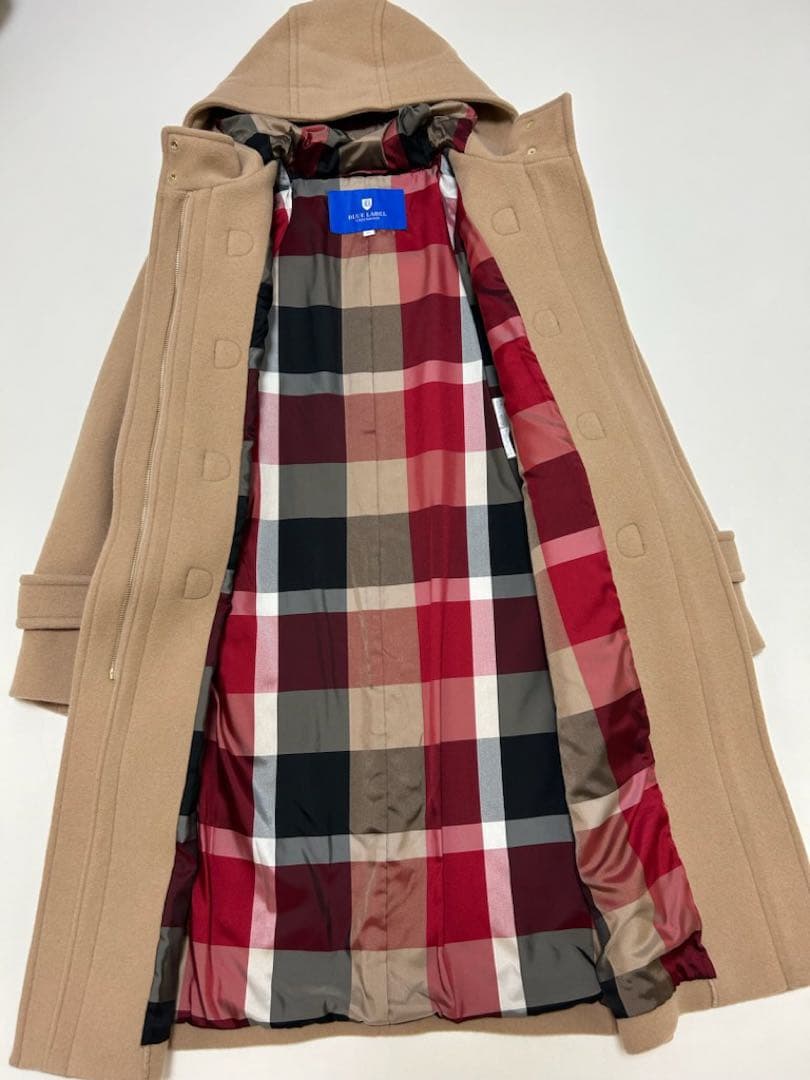 新品タグ付ブルーレーベル　定番エアリーメルトンロングダッフルコート36