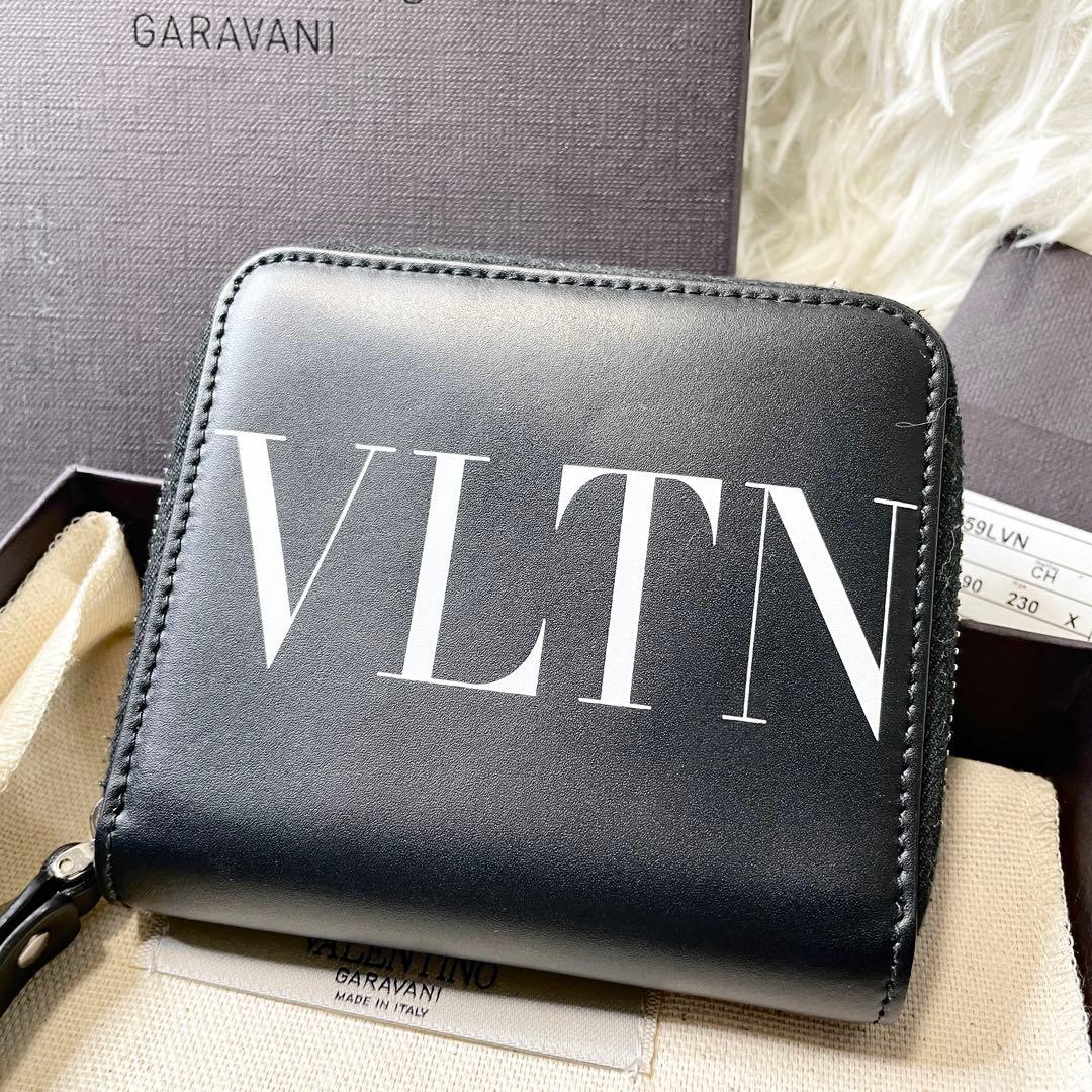 【付属品完備】ヴァレンティノ 財布 VLTN ブラック レザー