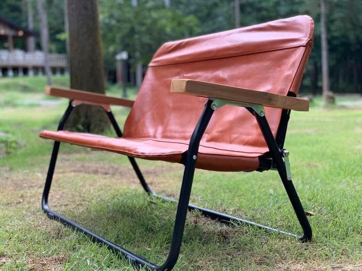 【超レア】本革＆天然木 鹿ベンチ専用カスタムカバーセット ライトブラウンレザー