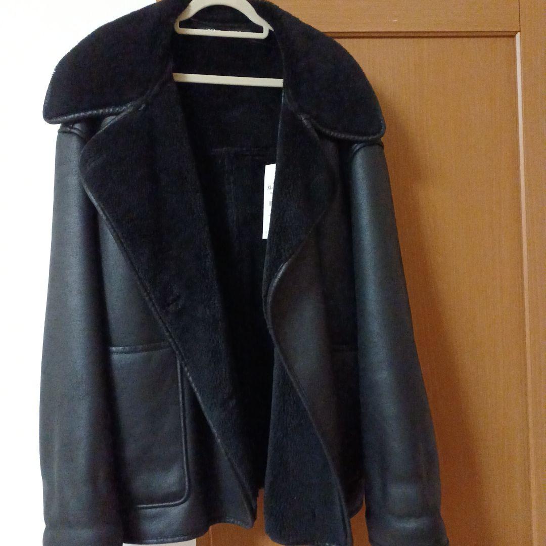 ZARA ダブルフェイスジャケット《sizeXL・黒》