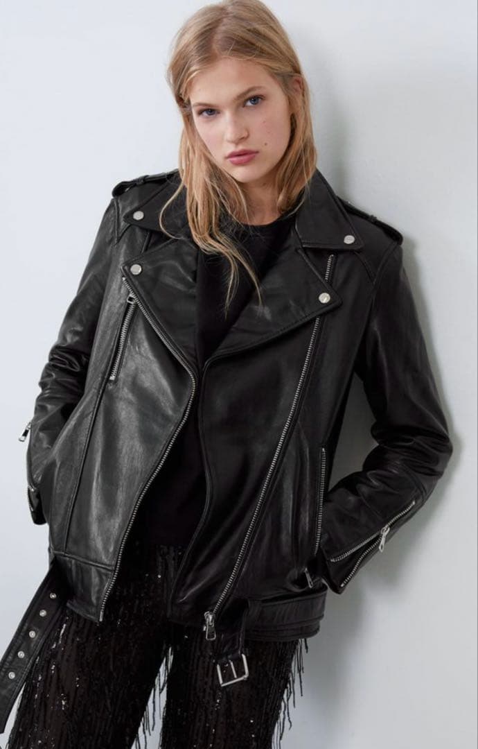 ZARA オーバーサイズレザージャケット L-XL