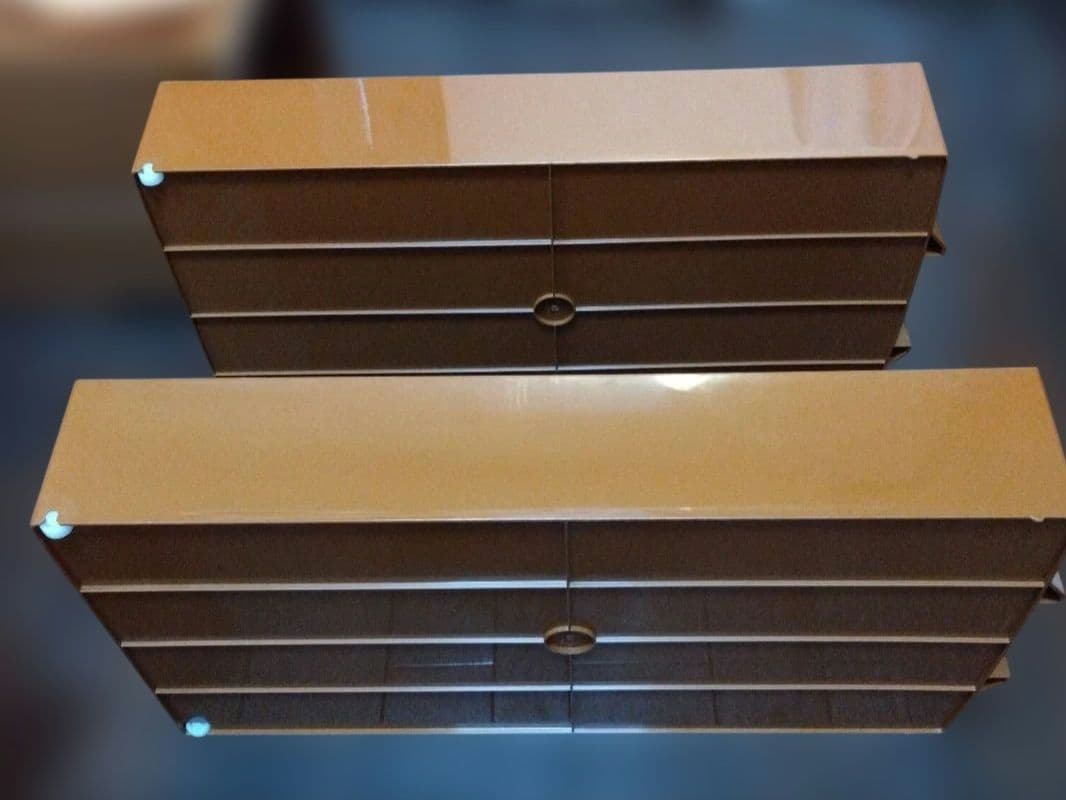 【写真追加】タッパーウェア スーパーチェスト　2段　引き出し　セピア 【A】