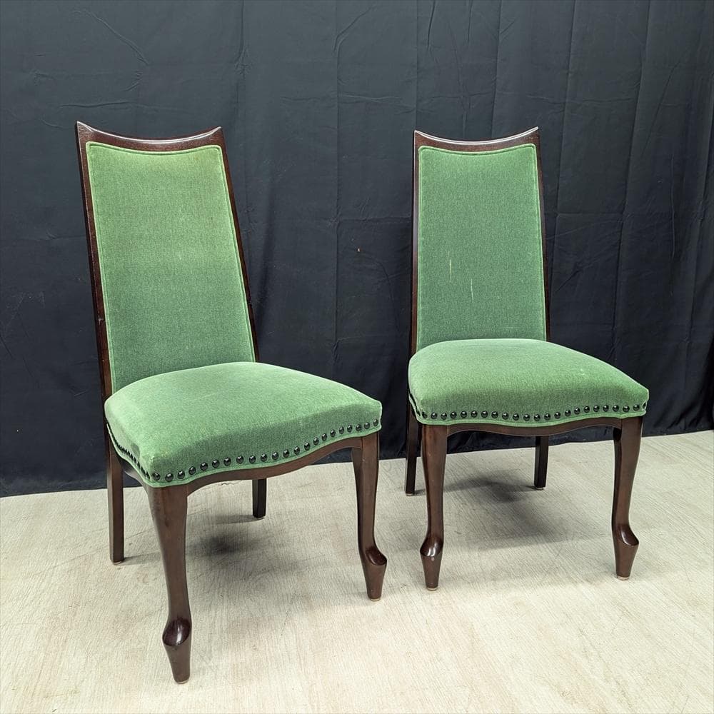 マルニ　ベルサイユ　猫脚　2脚　ダイニングチェア　ハイバック　イス　椅子　A