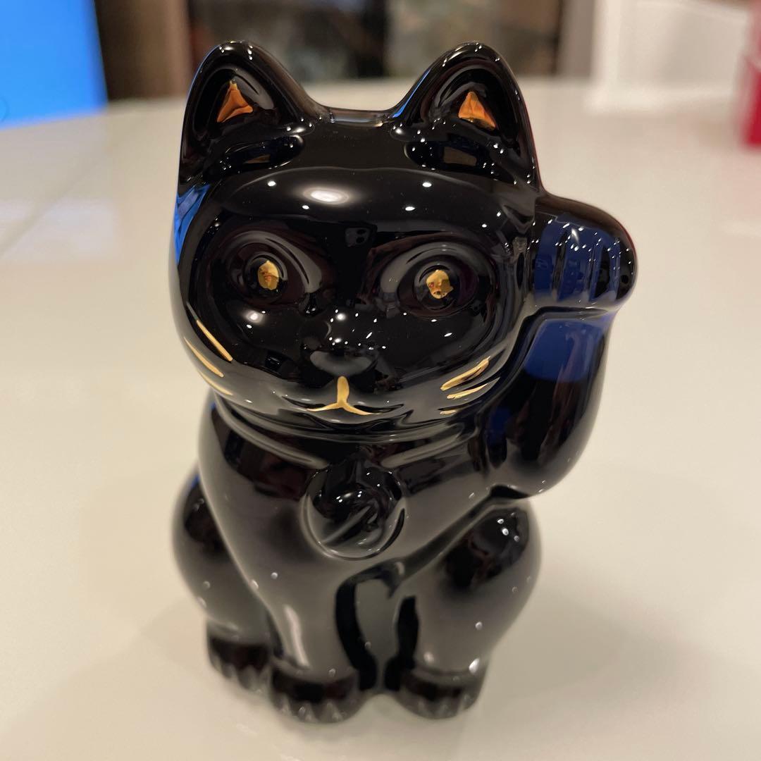 美品！Baccarat　招き猫　ミッドナイト　ブルー