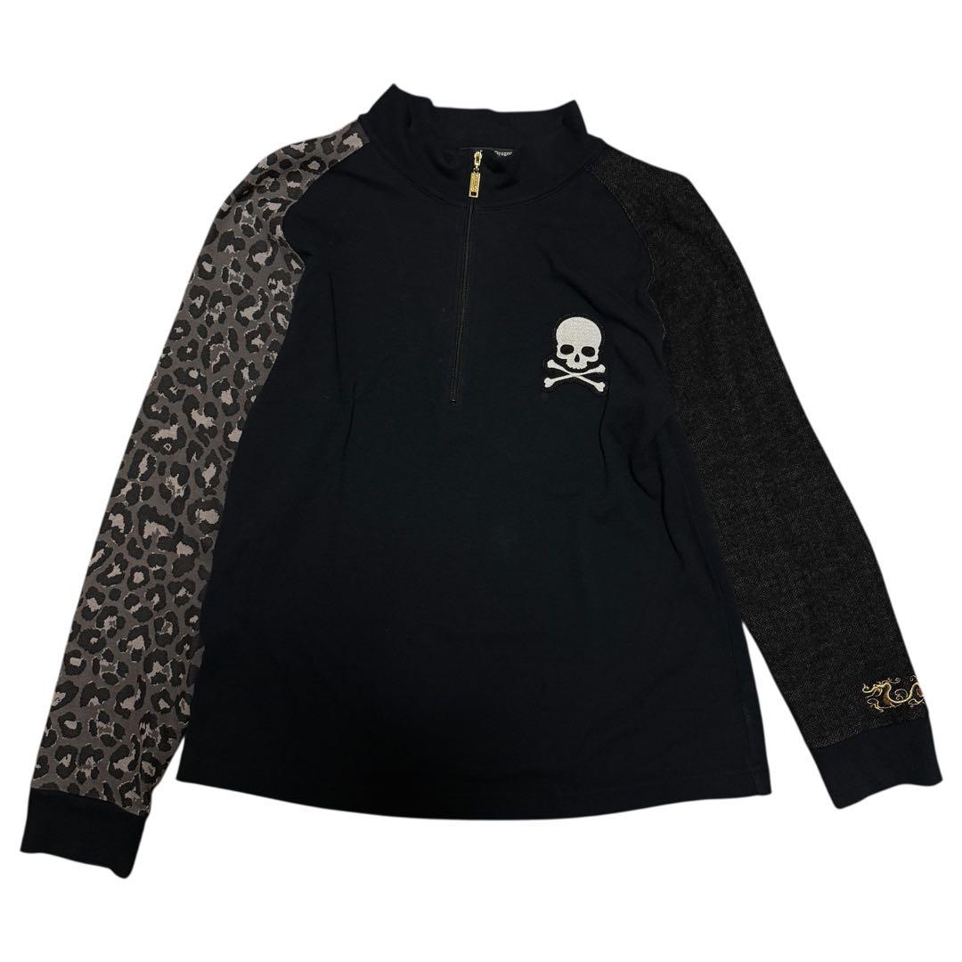 DANCE WITH DRAGON フリースジャケット スカル レオパード 3