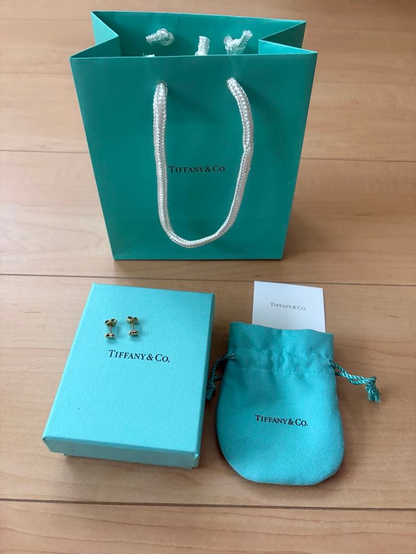 ティファニーピアス　k18 ゴールド イエローゴールド　金　18金