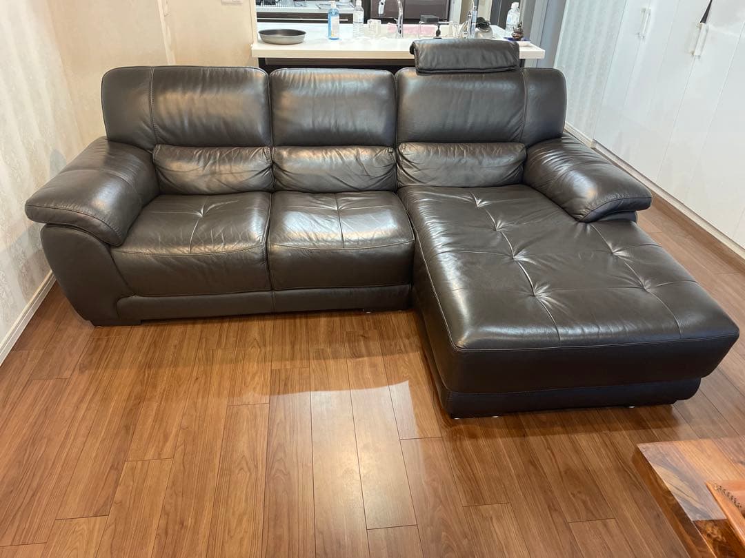 【2/13迄の限定出品】本革　カウチソファ❶ 【2人掛け】