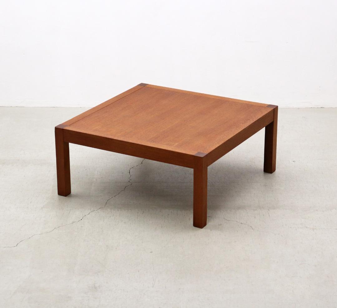 ヴィンテージ チーク材 正方形 センターテーブル スクエア ローテーブル