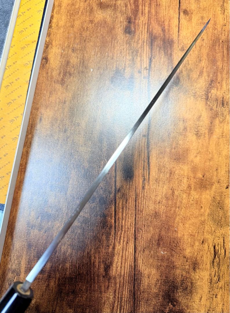 正本総本店　刺身 柳刃　包丁　本霞玉白鋼　尺　水牛柄