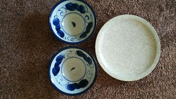 中華どんぶりとフルーツ大型皿三点