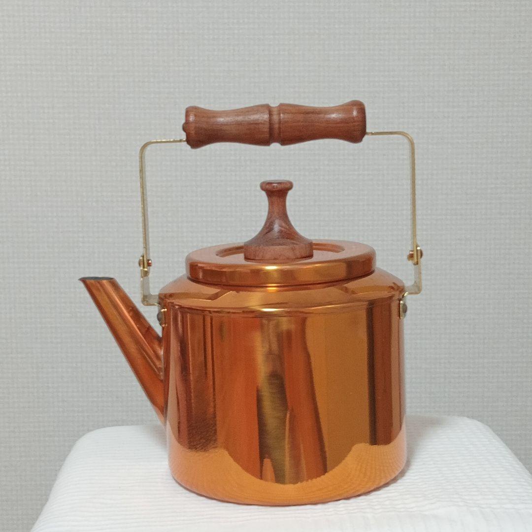 morico カナディアン ケトル 日本製 銅製やかん 木製ハンドル付き
