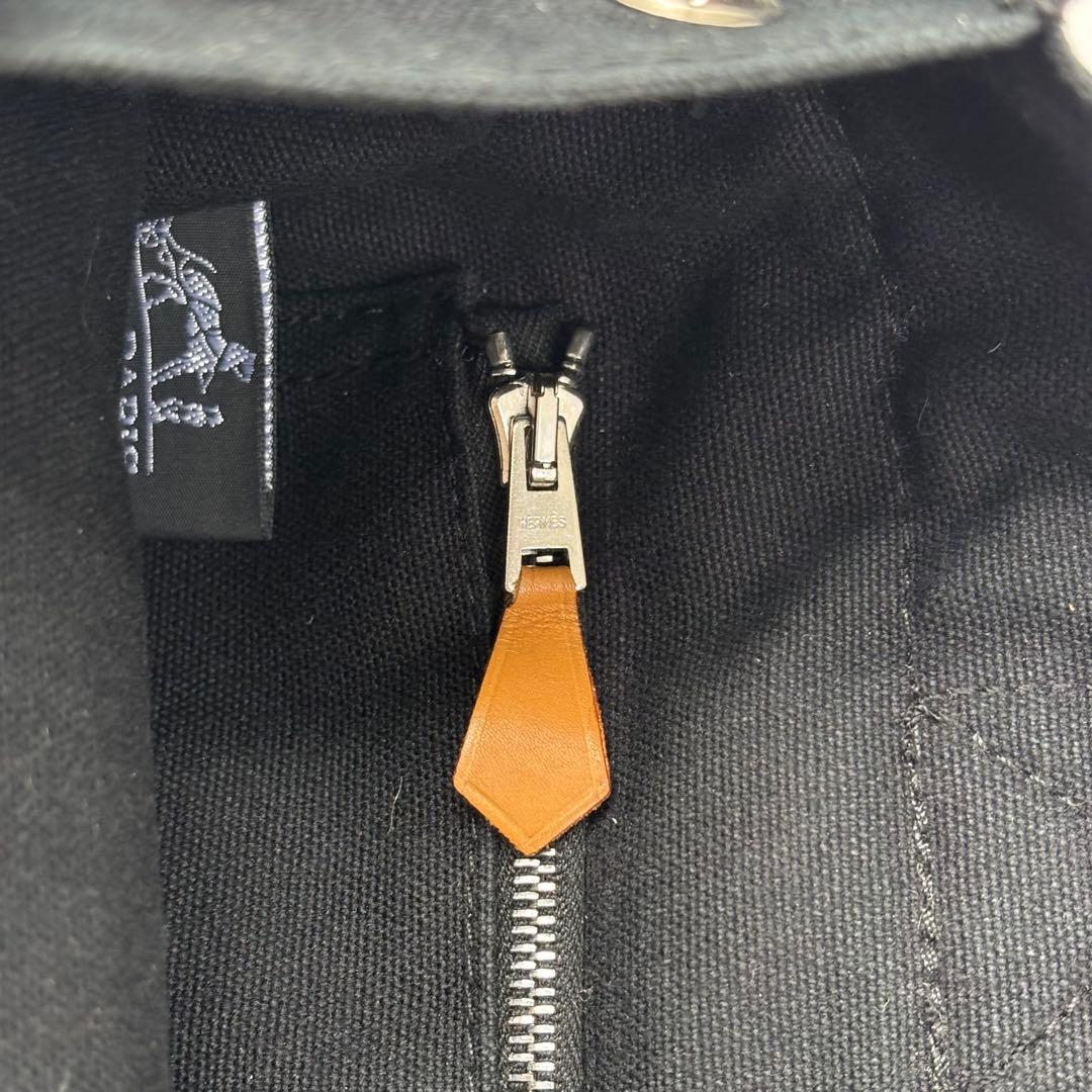 【極美品】HERMES トートPM フールトゥ キャンバス ブラック グレー