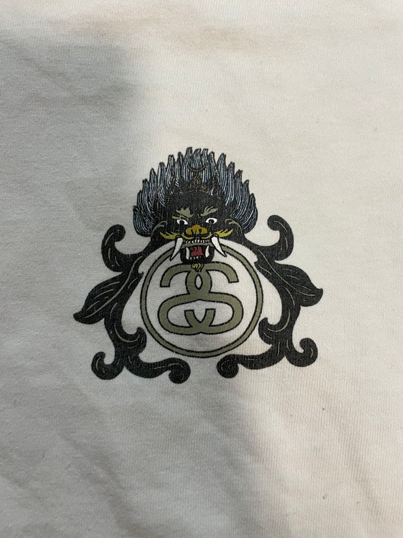 【90s】 old stussy 紺タグ　ドラゴンプリント