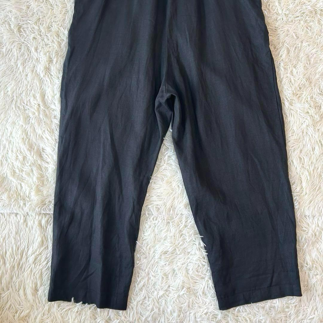 美品　nest robeネストローブ リネンタックサロペット オーバーオール　黒