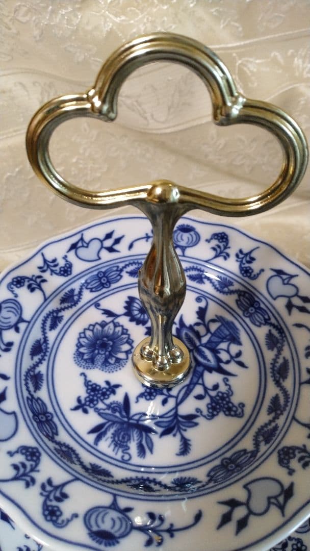 カールスバード ブルーオニオン 3段ケーキスタンド