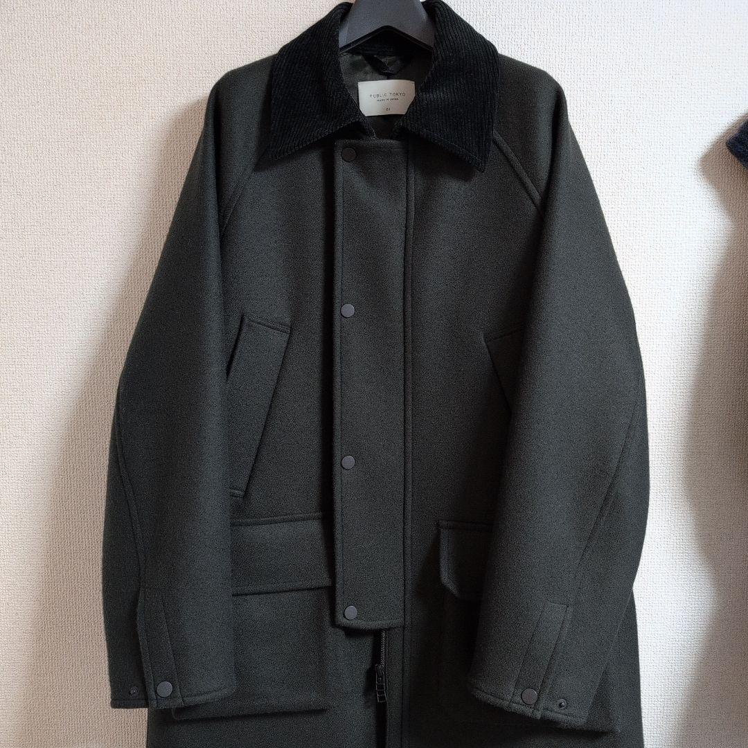 publictokyo Super140s メルトンハンティングコート