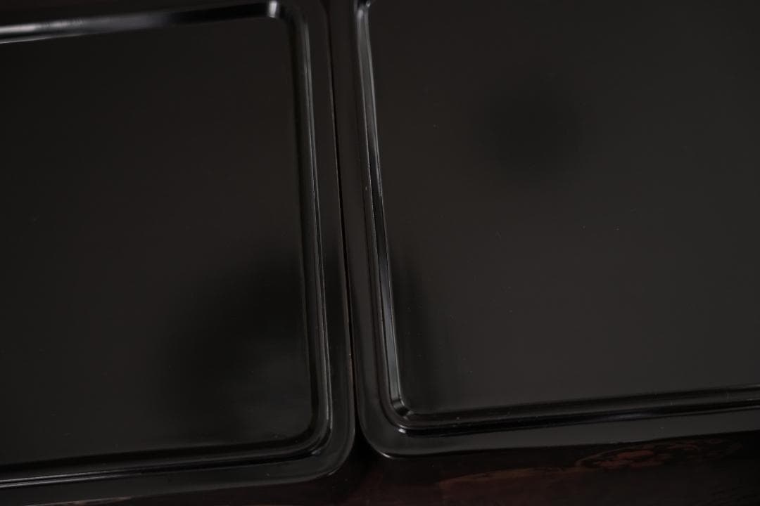 輪島塗　花の丸蒔絵　四段重　重台つき