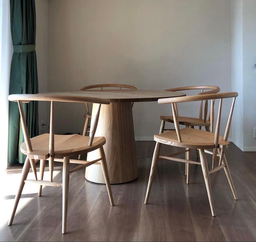 高山ウッドワークスカフェチェア 木製ダイニングチェア④