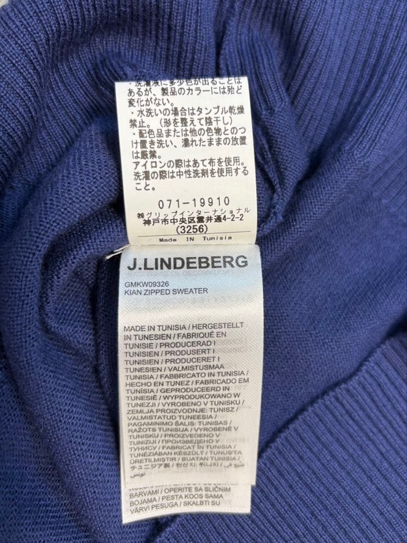 ★新品 J.LINDEBERG ゴルフセーター モックネック ハーフジップアップ