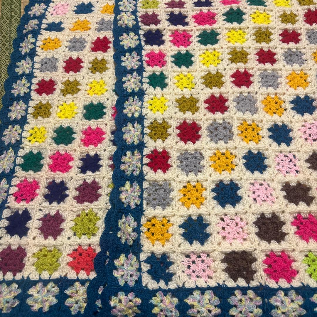 圧縮発送多色グラニースクエアベッドカバーハンドメイドレトロ