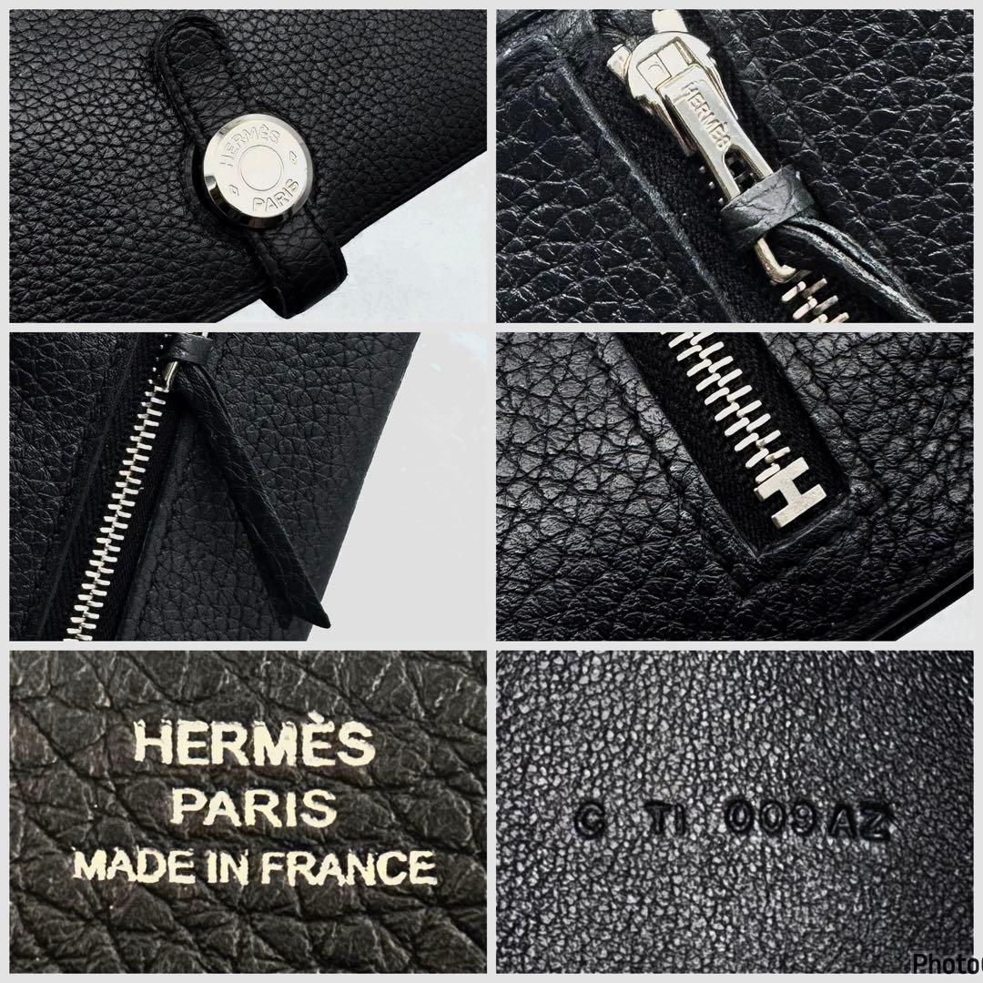 エルメス✨ドゴン　ロング✨ブラック✨二つ折り長財布　54