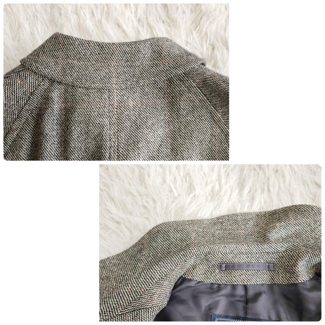 バーバリー ステンカラーコート メンズM カシミヤ混 グレンチェック チェスター