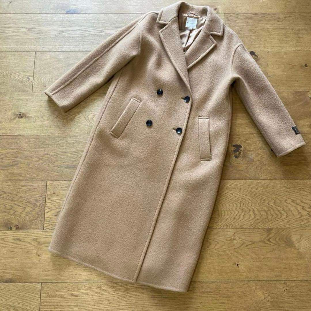 新品【Ｏｇｇｉ掲載】組曲　ロングコート　オーバーチェスター　サイズ2 ブラウン