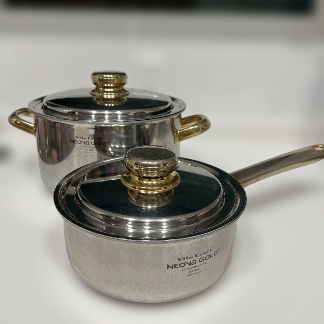 VitaCraft ネオバゴールド 鍋 2点セット※IH不可
