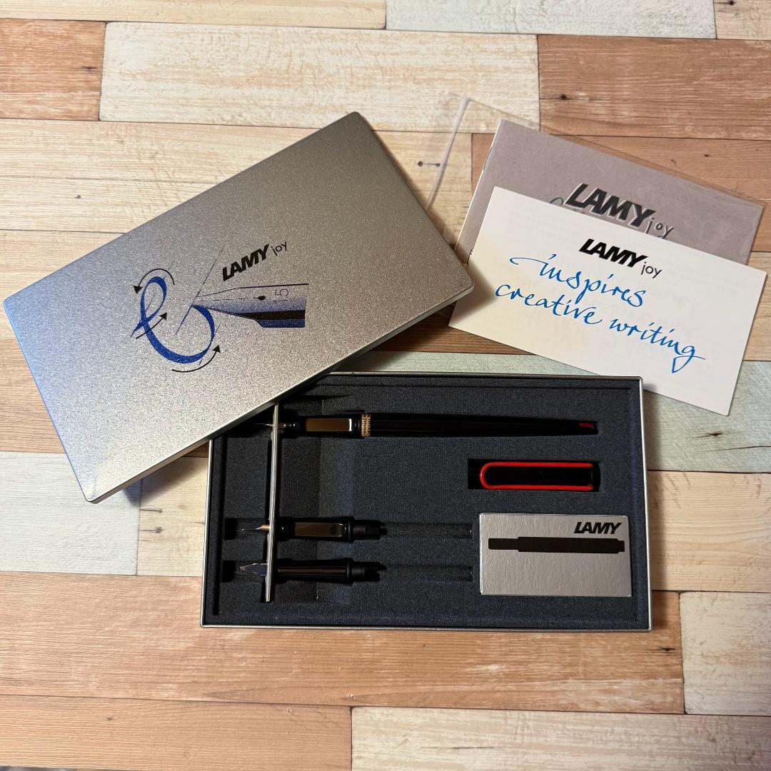 新品未使用　LAMY joy カリグラフィーセット15ブラックレッドクリップ