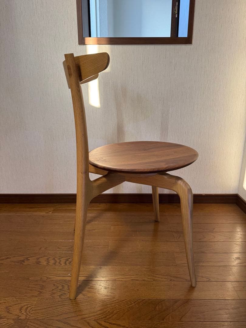 起立木工　スタッキングチェア 4脚 回転椅子 ダイニング 回転チェ