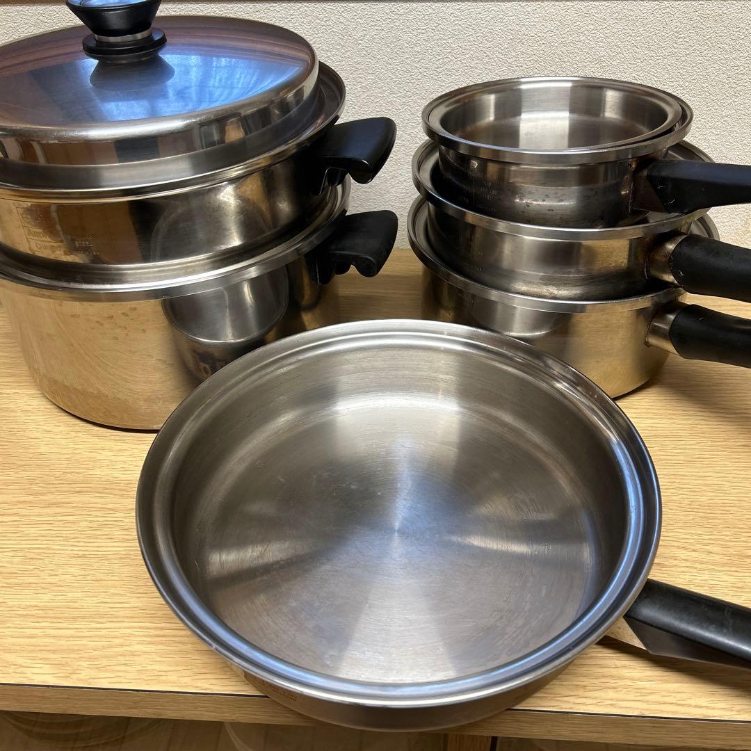 【Amway/アムウェイ】Queen まとめフライパン鍋ロングハンドル新品付き