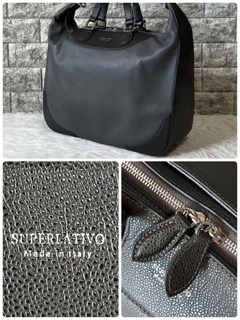 【新品未使用】スペラティーボ　2way レザー　トートバッグ　ボストンバッグ