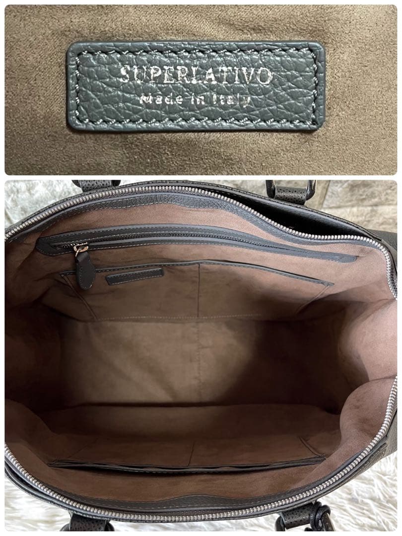 【新品未使用】スペラティーボ　2way レザー　トートバッグ　ボストンバッグ