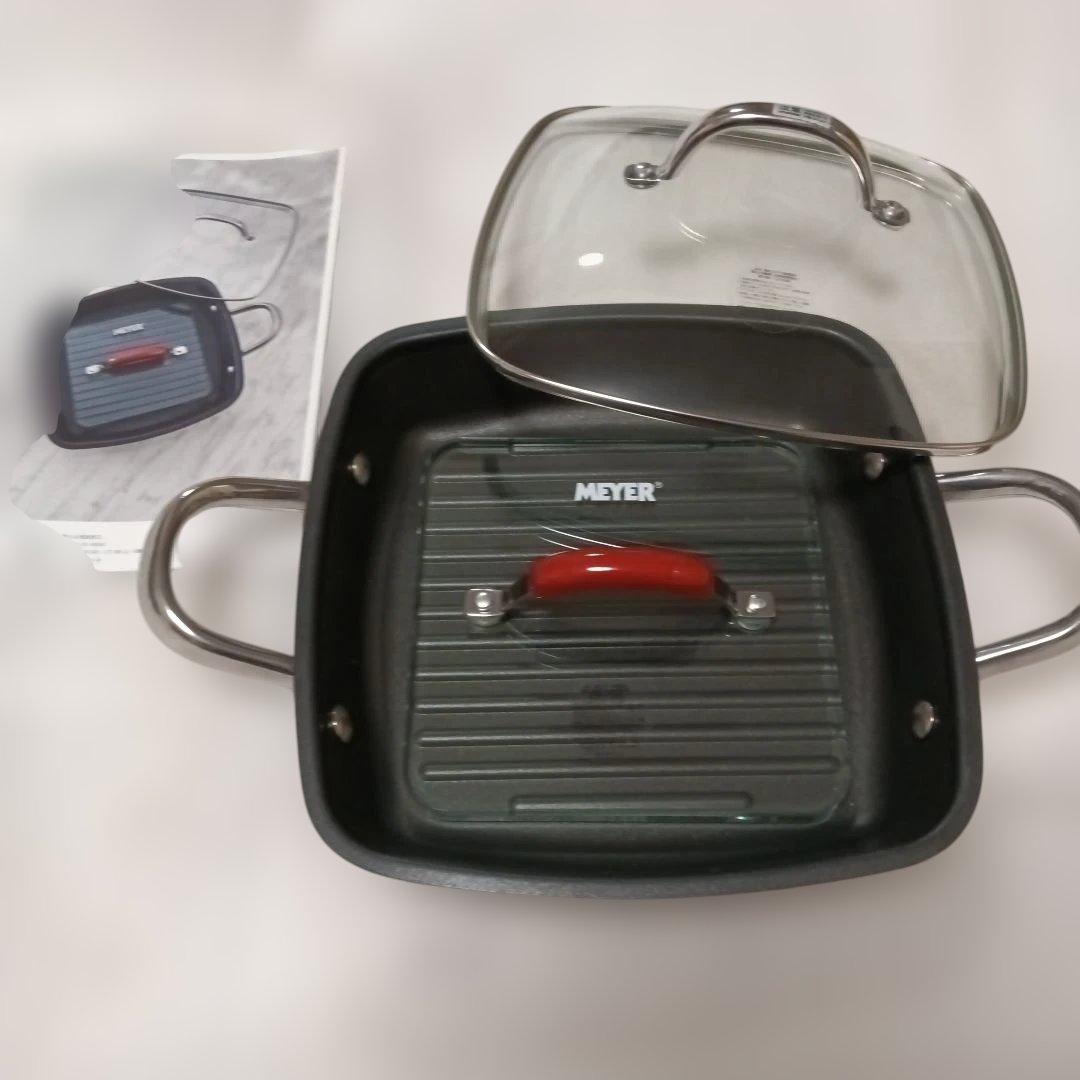 美品　マイヤー MEYER スクエアグリルパン 24cm 限定レシピ