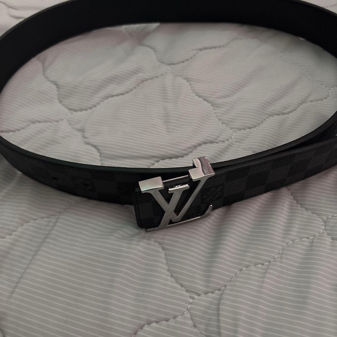 Louis Vuitton ダミエ ブラックレザーベルト