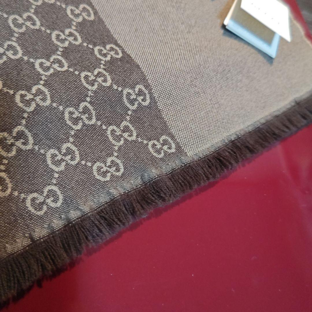 ❤新品箱袋付属❤GUCCI マフラー ストール ショール スカーフ　ブラウン❤