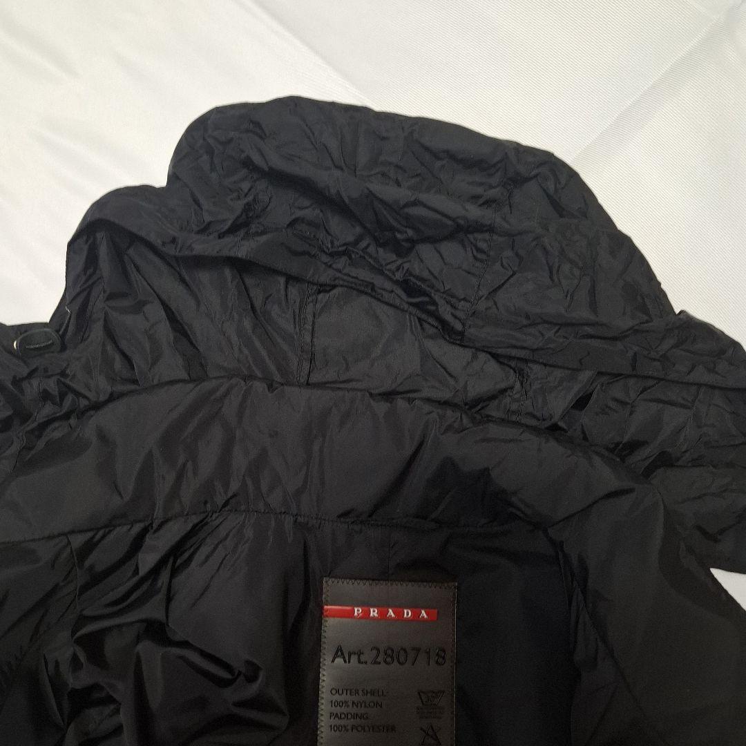 【PRADA　SPORT】ブラック　ナイロン(中綿)ジャケット　 レディースS